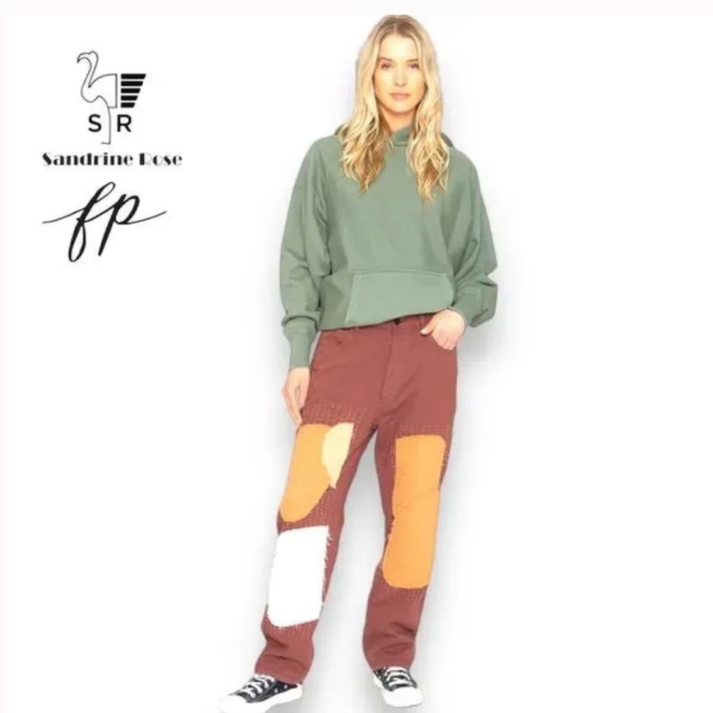 Sandrine Rose X Free People Brown Patch Pants